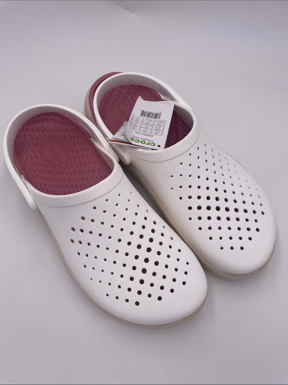 CROCS Men’s Inmotion LiteRide White Clog Shoes Size 11
